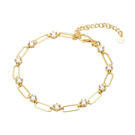 Elara Bracelet - 4mm Moissanite Diamond | 18K Gold Plated