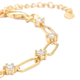 Elara Bracelet - 4mm Moissanite Diamond | 18K Gold Plated